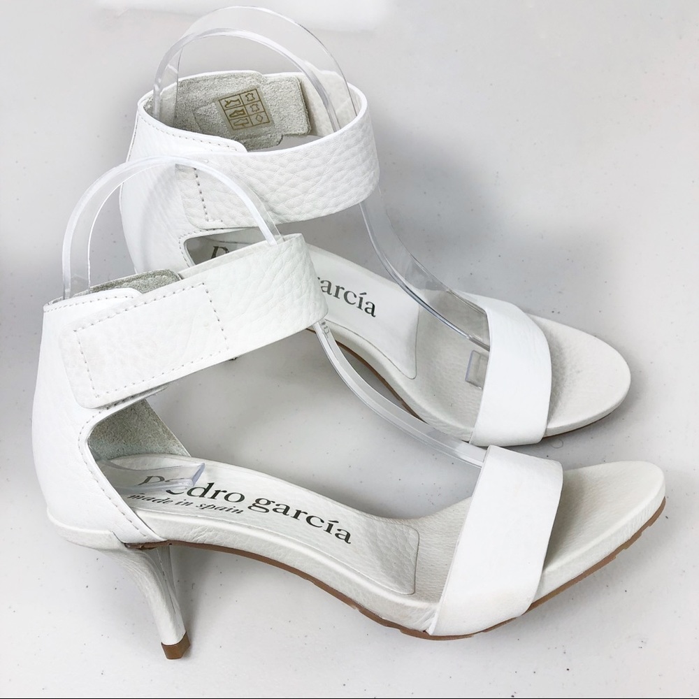Pedro Garcia Sandals White Cervo Winka Size 36.5 - Picture 1 of 8
